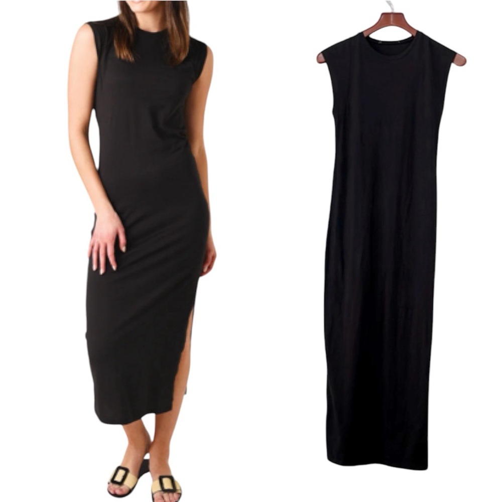Frame Le Muscle Black Maxi Dress